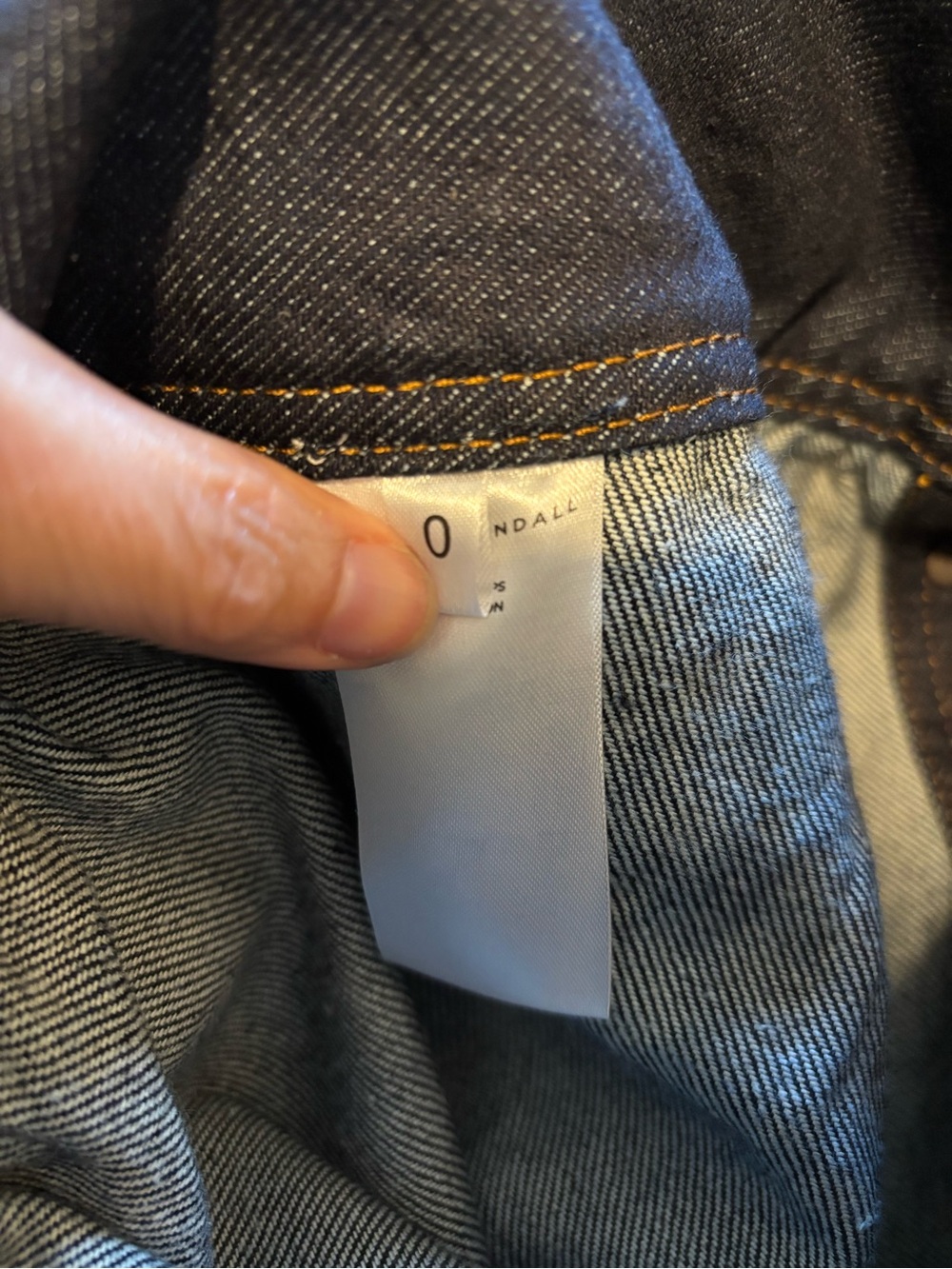 Loeffler Randall Dark Blue Denim Button-Front A-Line Skirt - Picture 3 of 5